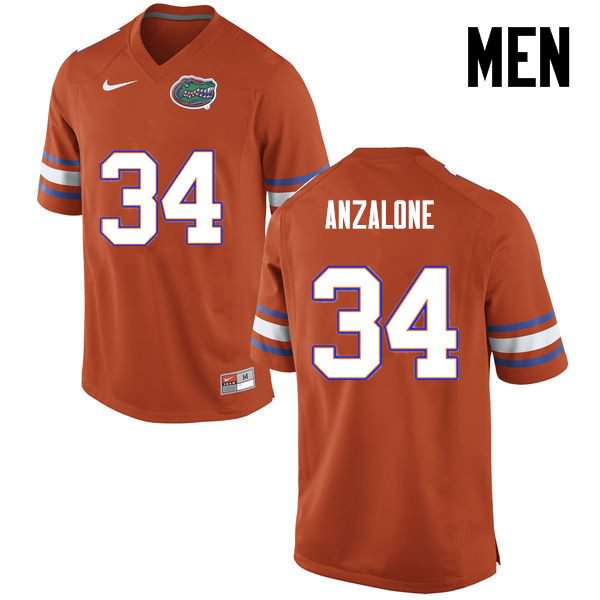 NCAA Florida Gators Alex Anzalone Men's #34 Nike Orange Stitched Authentic College Football Jersey BIZ8564MP